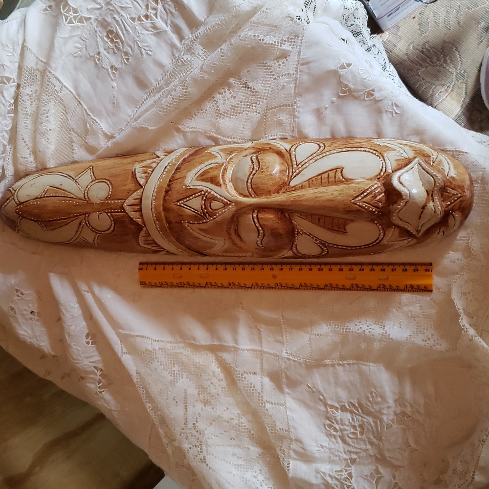 Intricately Carved Wooden Mask/sculpture Wall Decor